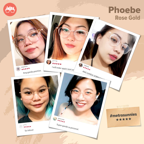 MetroSunnies Phoebe Specs (Rose Gold) / Con-Strain Blue Light / Anti-Radiation Computer Eyeglasses