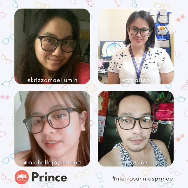 MetroSunnies Prince Specs (Black) / Replaceable Lens / Versairy Ultralight Weight / Eyeglasses