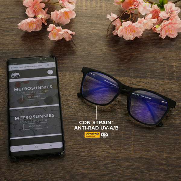 MetroSunnies Prince Specs (Black) / Replaceable Lens / Versairy Ultralight Weight / Eyeglasses