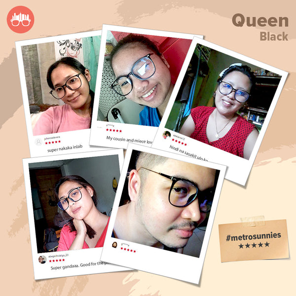MetroSunnies Queen Specs (Black) / Con-Strain Blue Light / Versairy / Anti-Radiation Eyeglasses