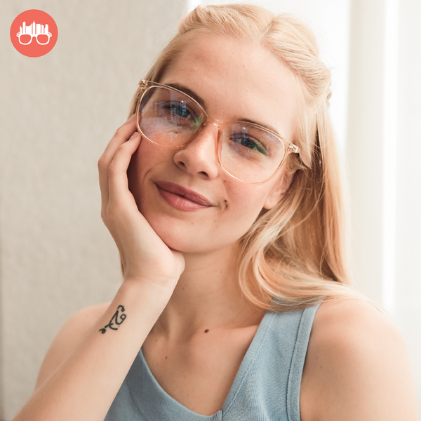 MetroSunnies Queen Specs (Peach) / Con-Strain Blue Light / Versairy / Anti-Radiation Eyeglasses