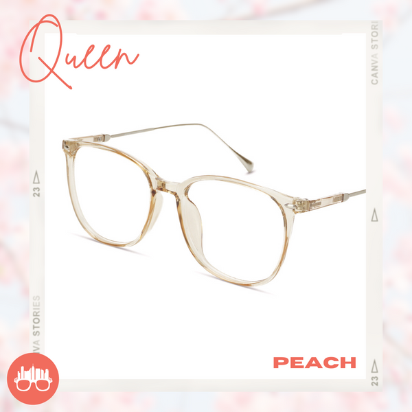 MetroSunnies Queen Specs (Peach) / Con-Strain Blue Light / Versairy / Anti-Radiation Eyeglasses