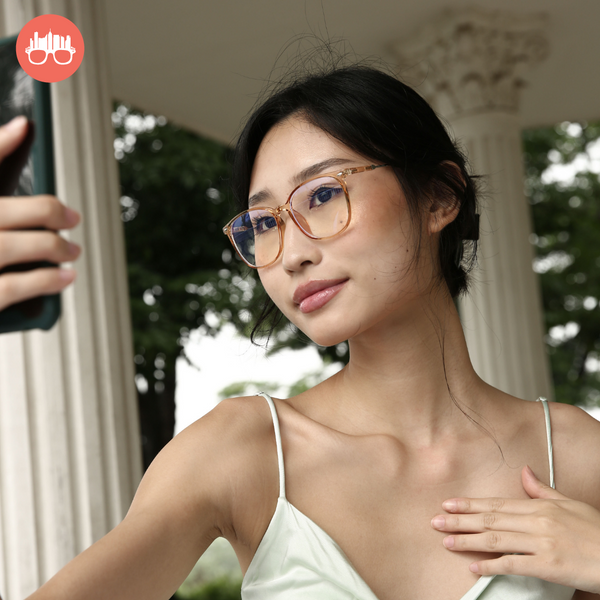 MetroSunnies Queen Specs (Peach) / Con-Strain Blue Light / Versairy / Anti-Radiation Eyeglasses