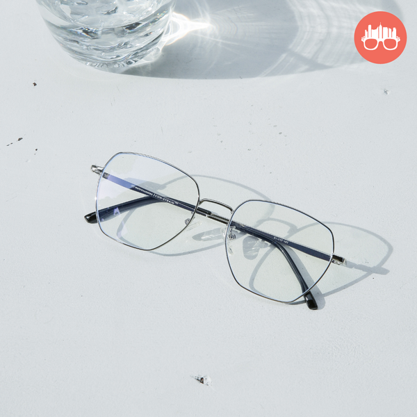 MetroSunnies Quentin Specs (Silver) / Con-Strain Blue Light / Anti-Radiation Computer Eyeglasses