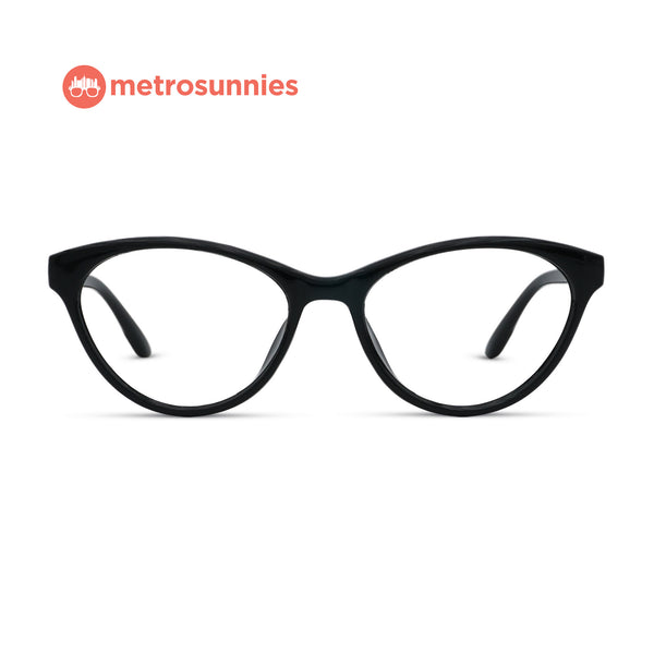 MetroSunnies Raquel Specs (Black) / Replaceable Lens / Eyeglasses for Men and Women