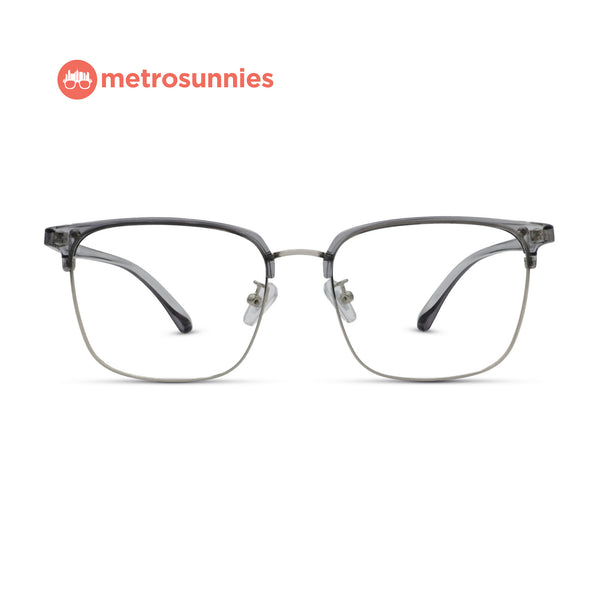 MetroSunnies Reed Specs (Gray) / Replaceable Lens / Eyeglasses for Men and Women