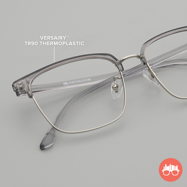 MetroSunnies Reed Specs (Gray) / Replaceable Lens / Eyeglasses for Men and Women