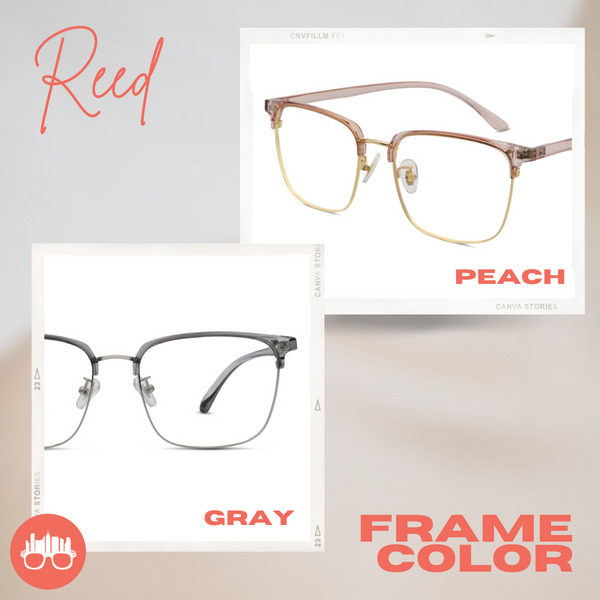 MetroSunnies Reed Specs (Gray) / Replaceable Lens / Eyeglasses for Men and Women