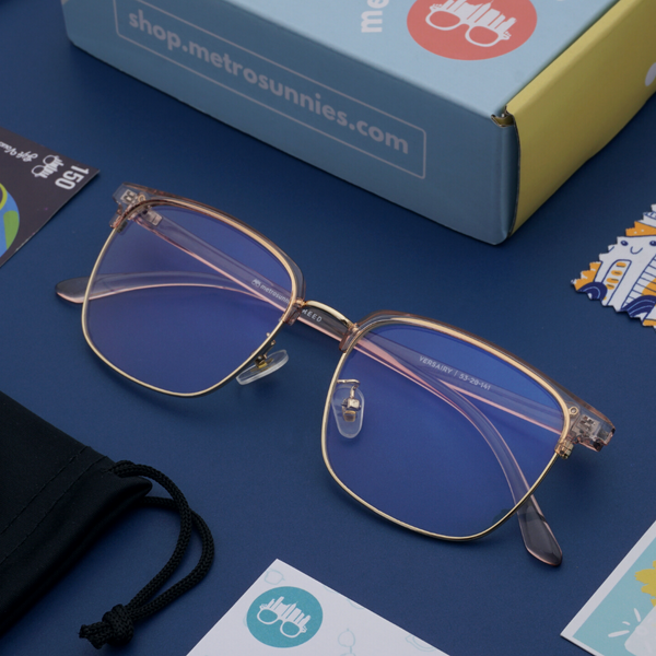 MetroSunnies Reed (Peach) / Con-Strain PRO Photochromic Blue Light / UV400 / Anti-Radiation