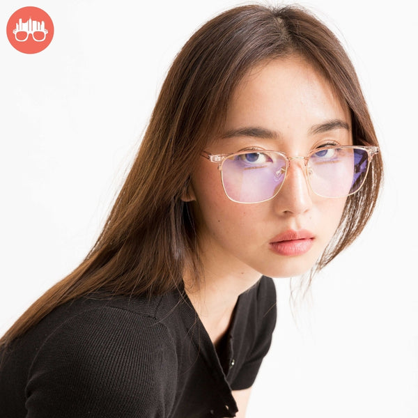 MetroSunnies Reed Specs (Peach) / Con-Strain Blue Light / Anti-Radiation Computer Eyeglasses
