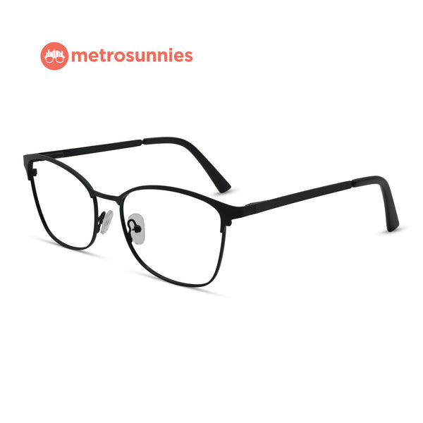 MetroSunnies Rhino Specs (Black) / Replaceable Lens / Eyeglasses for Men and Women