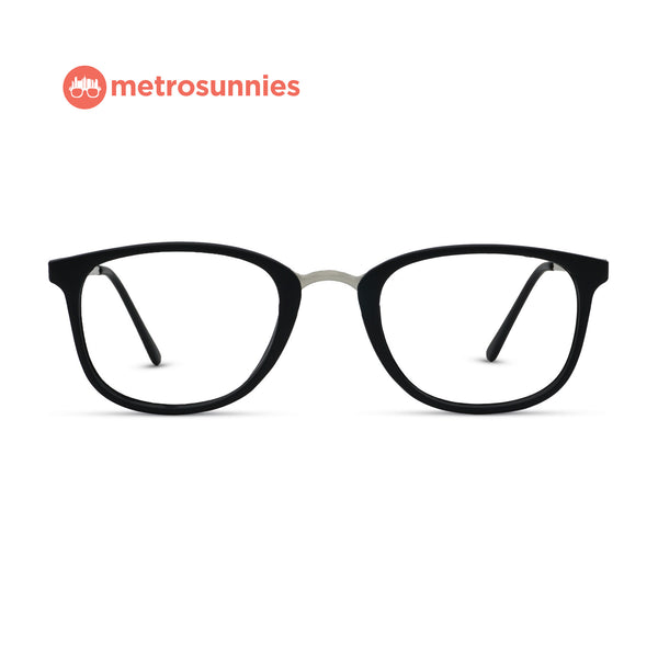 MetroSunnies River Specs (Black) / Replaceable Lens / Eyeglasses for Men and Women