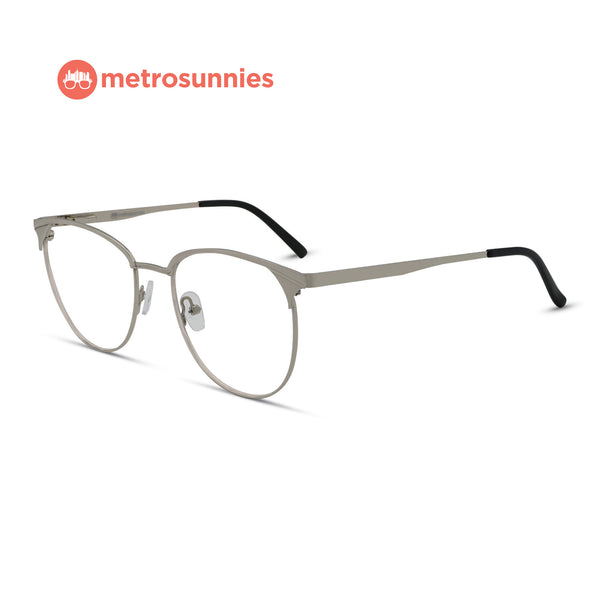 MetroSunnies Rowan Specs (Silver) / Replaceable Lens / Eyeglasses for Men and Women