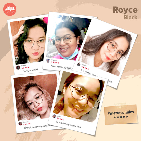 MetroSunnies Royce Specs (Black) / Replaceable Lens / Eyeglasses for Men and Women