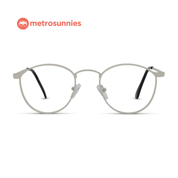 MetroSunnies Royce Specs (Silver) / Replaceable Lens / Eyeglasses for Men and Women