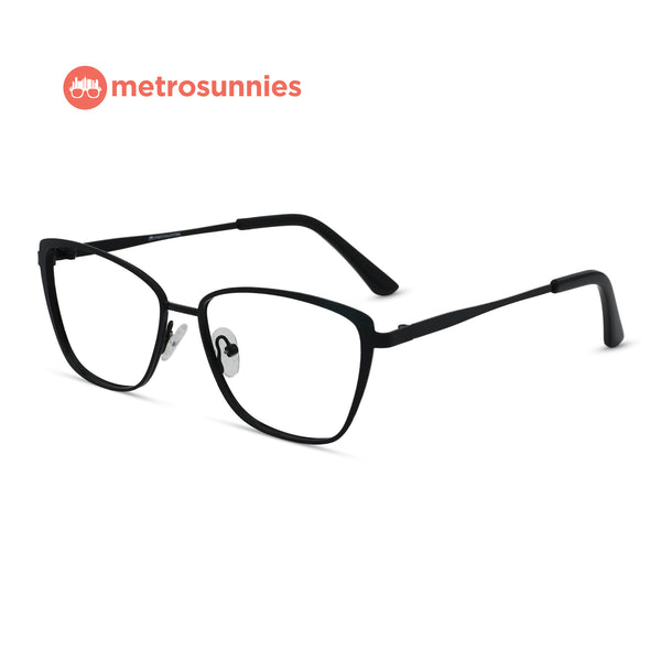 MetroSunnies Sandy Specs (Black) / Replaceable Lens / Eyeglasses for Men and Women