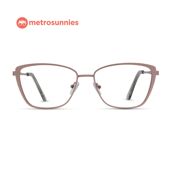 MetroSunnies Sandy Specs (Pink) / Replaceable Lens / Eyeglasses for Men and Women