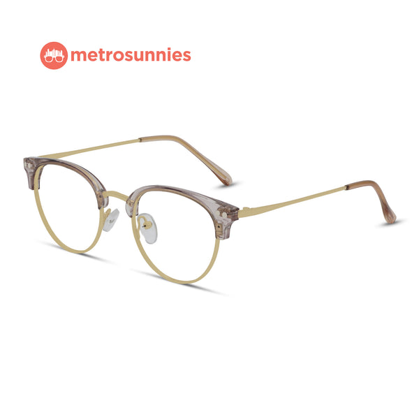 MetroSunnies Sasha Specs (Champagne) / Replaceable Lens / Eyeglasses for Men and Women