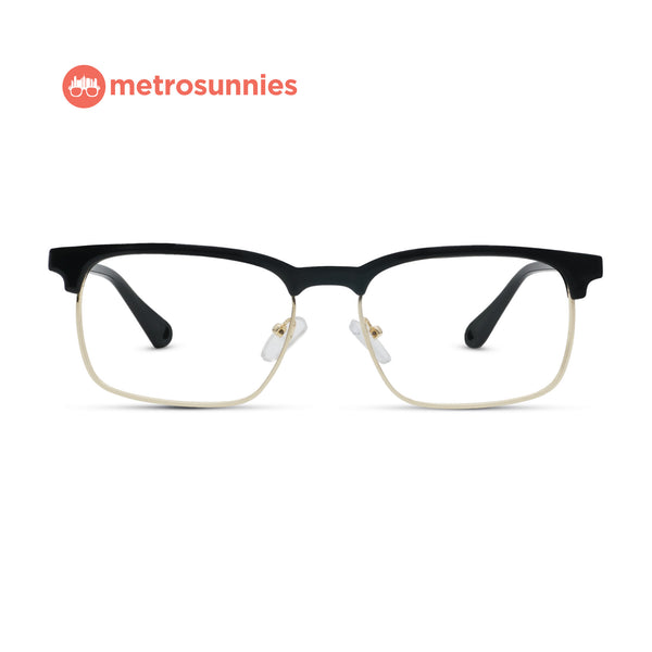 MetroSunnies Serge Specs (Black) / Replaceable Lens / Eyeglasses for Men and Women