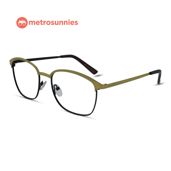 MetroSunnies Stan Specs (Gold) / Replaceable Lens / Eyeglasses for Men and Women