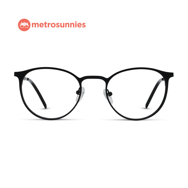 MetroSunnies Steve Specs (Black) / Replaceable Lens / Eyeglasses for Men and Women