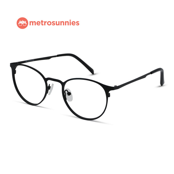 MetroSunnies Steve Specs (Black) / Replaceable Lens / Eyeglasses for Men and Women