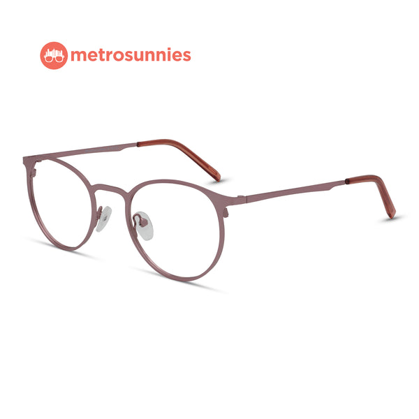MetroSunnies Steve Specs (Pink) / Replaceable Lens / Eyeglasses for Men and Women