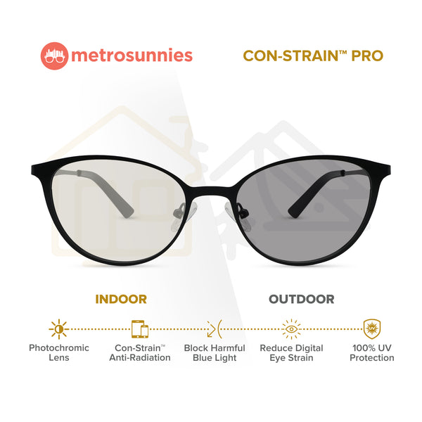 MetroSunnies Sylvia Specs (Black) / Replaceable Lens / Eyeglasses for Men and Women