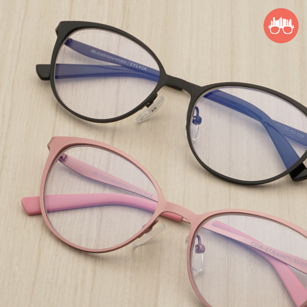 MetroSunnies Sylvia Specs (Pink) / Con-Strain Blue Light / Anti-Radiation Computer Eyeglasses