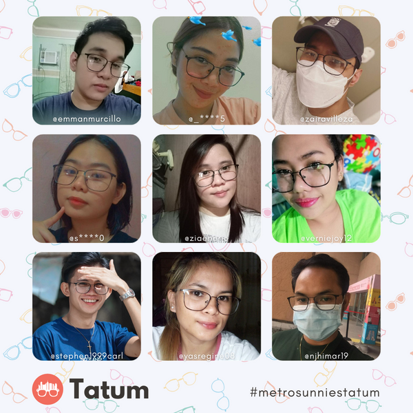 MetroSunnies Tatum Specs (Black) / Replaceable Lens / Eyeglasses for Men and Women