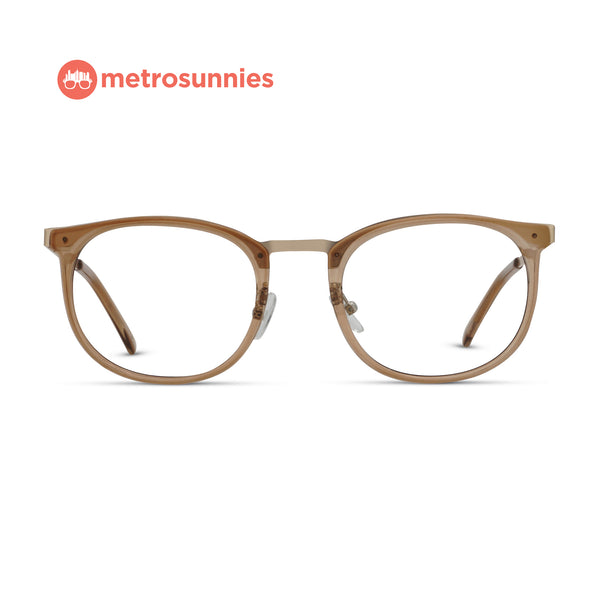 MetroSunnies Taylor Specs (Champagne) / Replaceable Lens / Eyeglasses for Men and Women