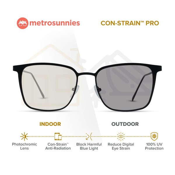 MetroSunnies Ted Specs (Black) / Replaceable Lens / Eyeglasses for Men and Women
