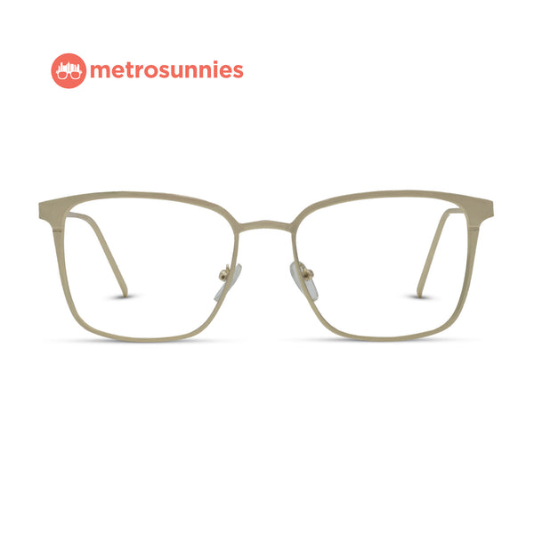 MetroSunnies Ted Specs (Gold) / Replaceable Lens / Eyeglasses for Men and Women