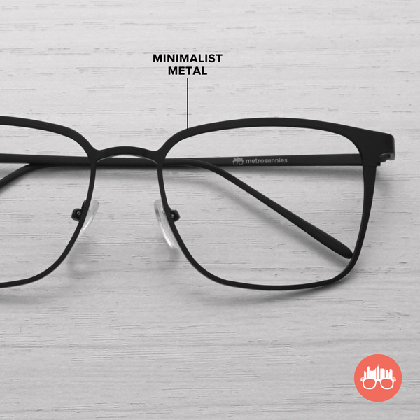 MetroSunnies Ted Specs (Black) / Replaceable Lens / Eyeglasses for Men and Women