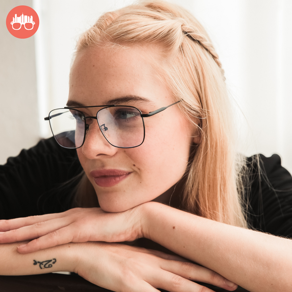 MetroSunnies Terry Specs (Black) / Replaceable Lens / Eyeglasses for Men and Women