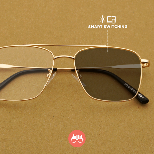 MetroSunnies Terry Specs (Silver) / Replaceable Lens / Eyeglasses for Men and Women