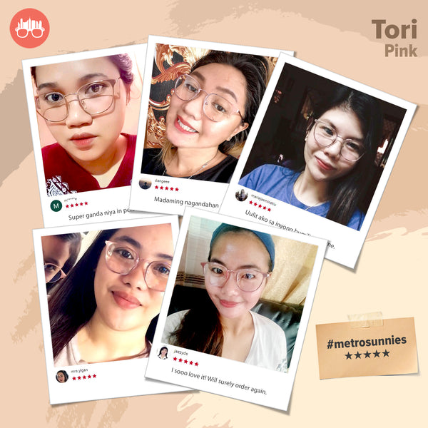 MetroSunnies Tori Specs (Pink) / Replaceable Lens / Eyeglasses for Men and Women