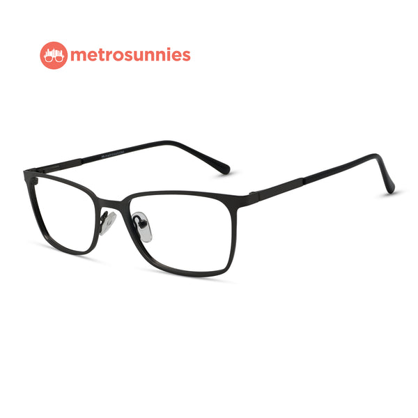 MetroSunnies Trey Specs (Gun) / Replaceable Lens / Eyeglasses for Men and Women