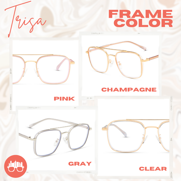 MetroSunnies Trisa Specs (Gray) / Con-Strain Blue Light / Versairy / Anti-Radiation Eyeglasses