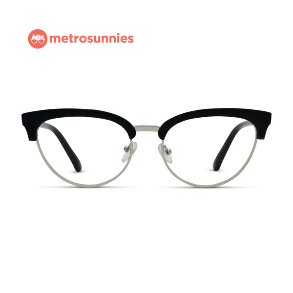 MetroSunnies Vicky Specs (Black) / Replaceable Lens / Eyeglasses for Men and Women