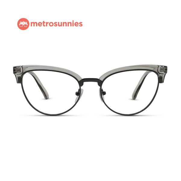 MetroSunnies Vicky Specs (Gray) / Replaceable Lens / Eyeglasses for Men and Women