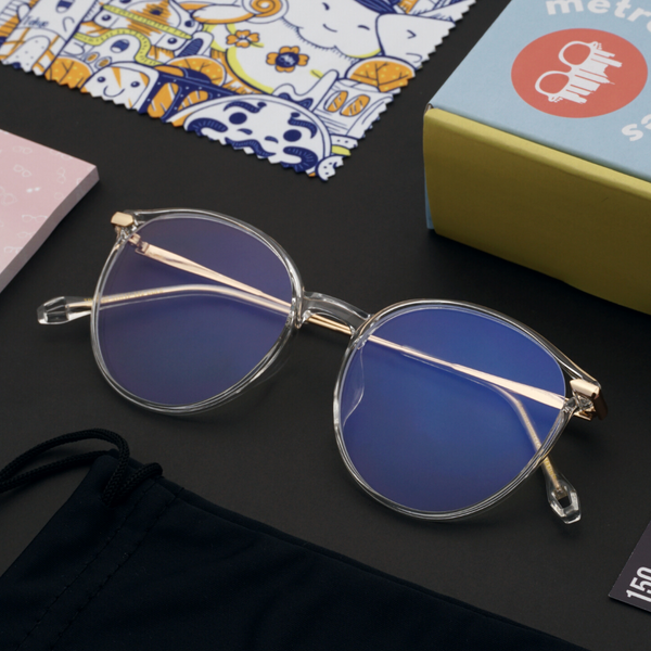 MetroSunnies Victoria Specs (Clear) / Con-Strain Blue Light / Anti-Radiation Computer Eyeglasses