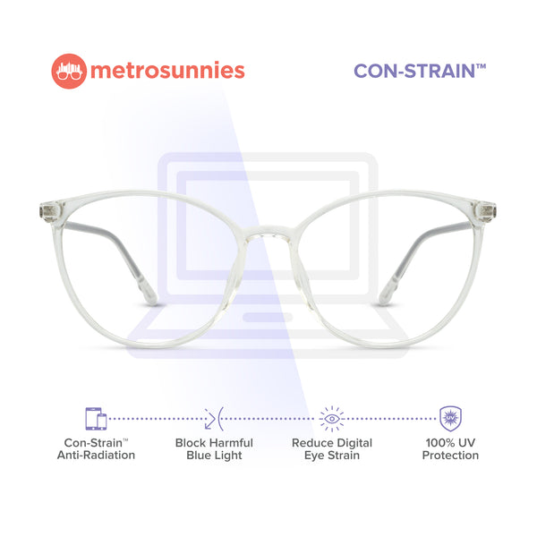 MetroSunnies Vienna Specs (Clear) / Con-Strain Blue Light / Versairy / Anti-Radiation Eyeglasses