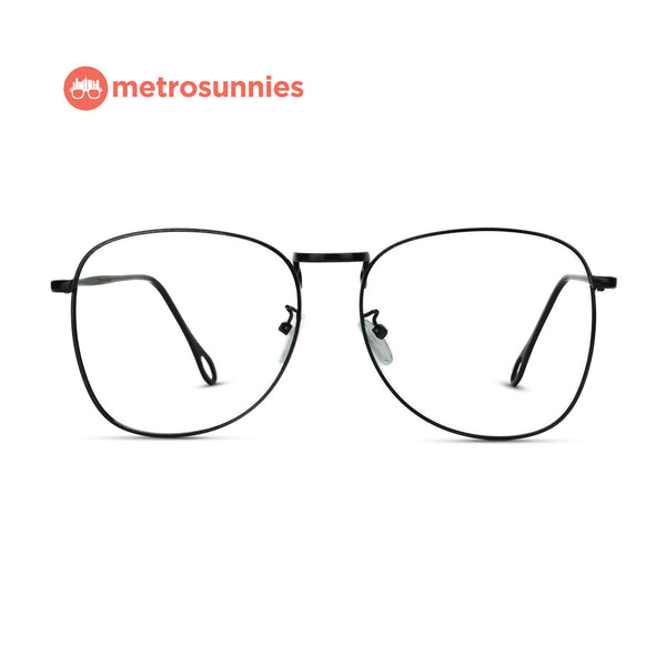 MetroSunnies Wallace Specs (Black) / Replaceable Lens / Eyeglasses for Men and Women