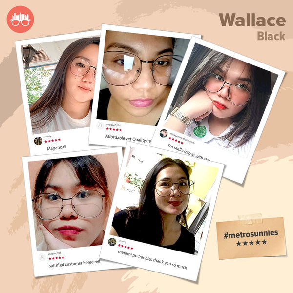 MetroSunnies Wallace Specs (Black) / Replaceable Lens / Eyeglasses for Men and Women