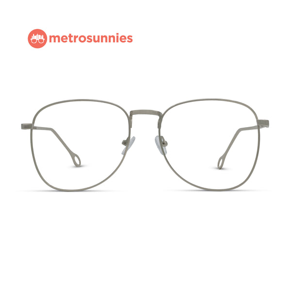 MetroSunnies Wallace Specs (Silver) / Replaceable Lens / Eyeglasses for Men and Women