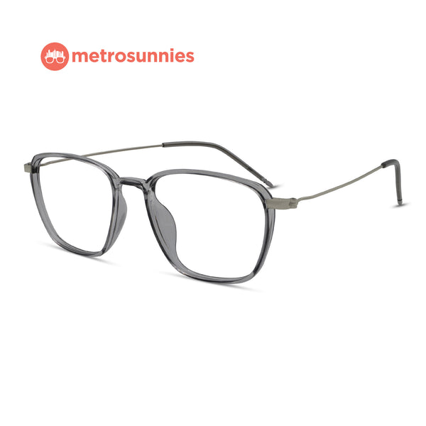 MetroSunnies Wesley Specs (Gray) / Replaceable Lens / Versairy Ultralight Weight / Eyeglasses