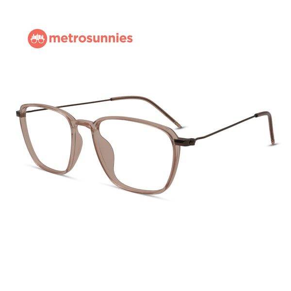 MetroSunnies Wesley Specs (Peach) / Replaceable Lens / Versairy Ultralight Weight / Eyeglasses