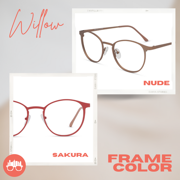 MetroSunnies Willow Specs (Sakura) / Replaceable Lens / Eyeglasses for Men and Women