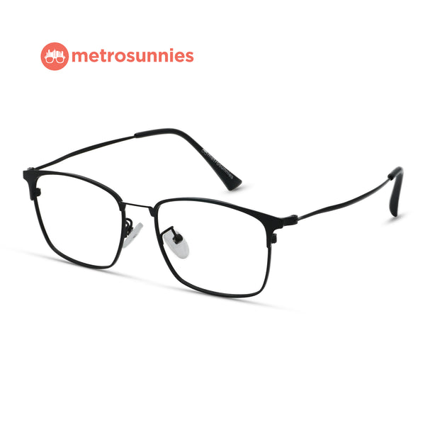 MetroSunnies Windsor Specs (Black) / Con-Strain Blue Light / Anti-Radiation Computer Eyeglasses